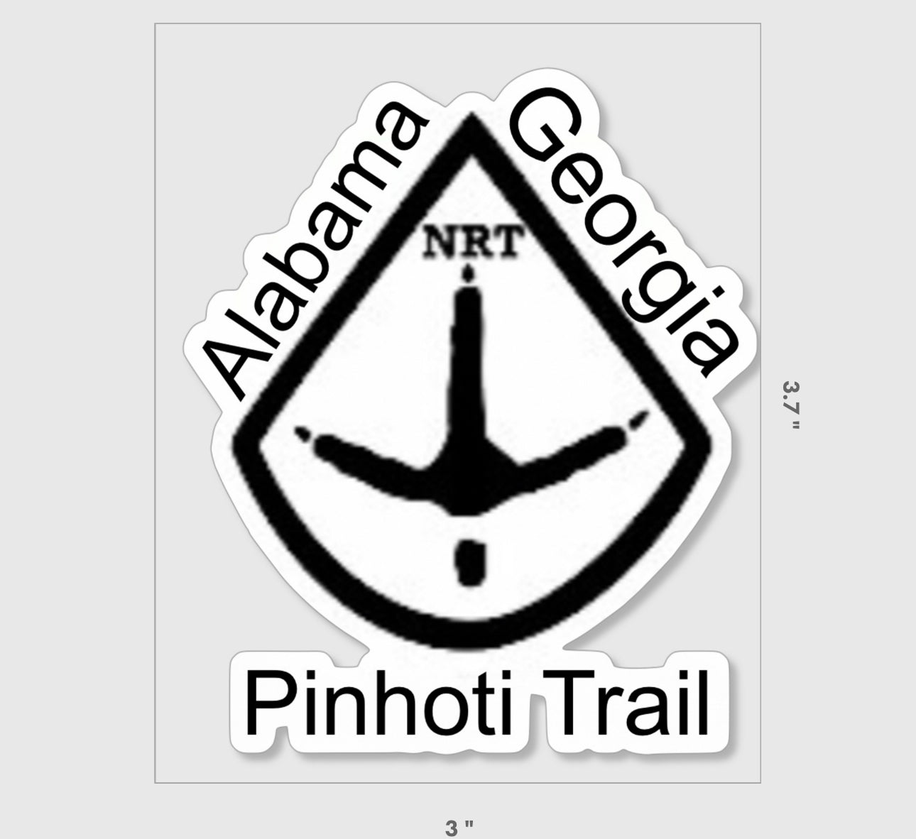 Alphabetical Pinhoti Preference Trail Decal